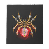 Bloc-note Araignée en vapeur noire (Devant)