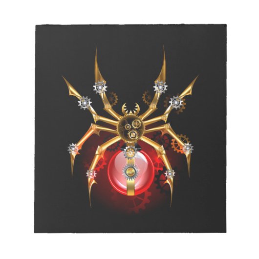 Bloc-note Araignée en vapeur noire (Devant)