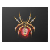 Bloc-note Araignée en vapeur noire (Devant)