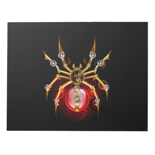 Bloc-note Araignée en vapeur noire (Devant)