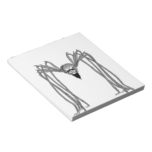 Bloc-note araignée . noir et blanc (Incliné)