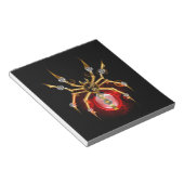 Bloc-note Araignée steampunk sur fond noir (Incliné)