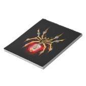 Bloc-note Araignée steampunk sur fond noir (Tourné)