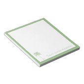 Bloc-note Arbre à palmettes vert et blanc Personnalisé (Incliné)
