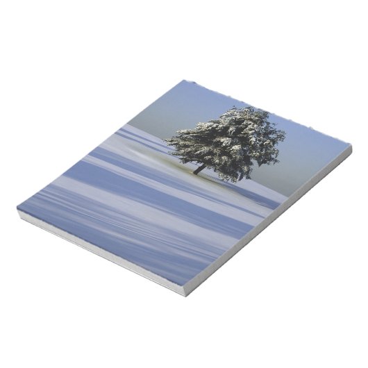 Bloc-note Arbre dans le paysage couvert de neige (Tourné)