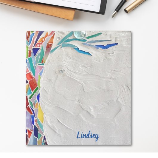 Bloc-note Arbre de couleur arc-en-ciel personnalisé