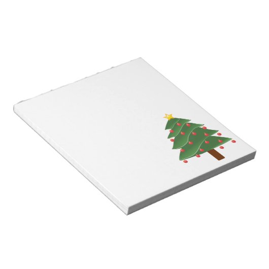 Bloc-note Arbre de Noël blanc (Incliné)