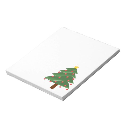 Bloc-note Arbre de Noël blanc (Tourné)