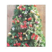Bloc-note Arbre de Noël décoré (Devant)