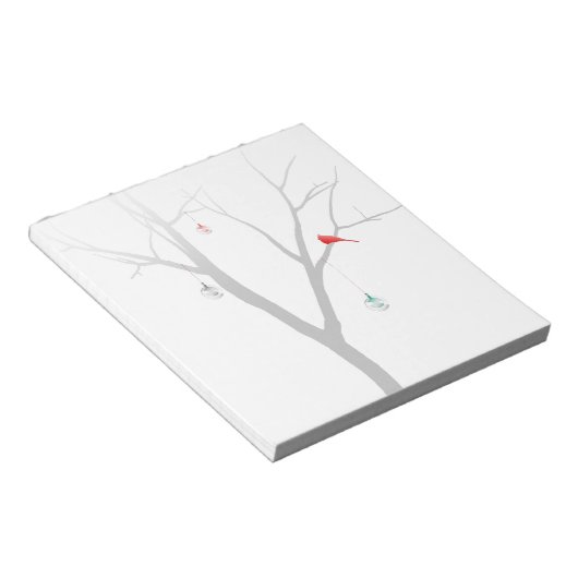 Bloc-note Arbre de Noël écarlate (Incliné)