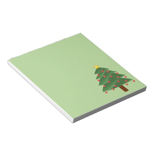 Bloc-note Arbre de Noël en vert tendre (Incliné)