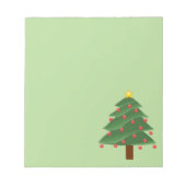 Bloc-note Arbre de Noël en vert tendre (Devant)