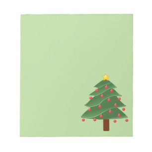 Bloc-note Arbre de Noël en vert tendre