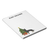 Bloc-note Arbre de Noël Festif Bi-Noir Allemand Berger (Incliné)