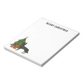 Bloc-note Arbre de Noël Festif Bi-Noir Allemand Berger (Tourné)