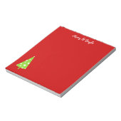 Bloc-note Arbre de Noël Pois blancs de chaux (Tourné)