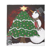 Bloc-note Arbre de Noël Snowman Surprise Art Imprimer (Devant)
