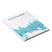Bloc-note Arbres bleus neigeux (Incliné)