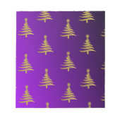 Bloc-note Arbres de Noël Gold sur violet (Devant)