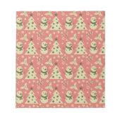 Bloc-note Arbres de Noël rétro sucre de canne étoile aux bai (Devant)