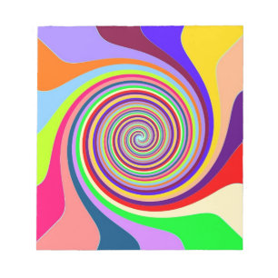 Bloc-note Arc-en-ciel brillant psychédélique pop art
