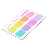 Bloc-note Arc-en-ciel coloré clair Planificateur hebdomadair (Incliné)