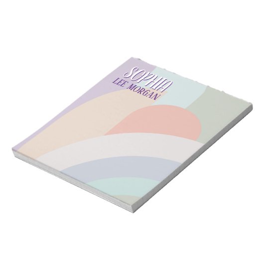 Bloc-note Arc-en-ciel de Boho Pastel (Tourné)