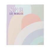 Bloc-note Arc-en-ciel de Boho Pastel (Devant)