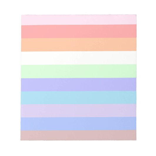 Bloc-note Arc-en-ciel des couleurs pastel (Devant)