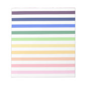 Bloc-note Arc-en-ciel et rayures blanches (Devant)