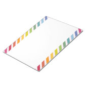 Bloc-note Arc en ciel et rayures blanches (Incliné)