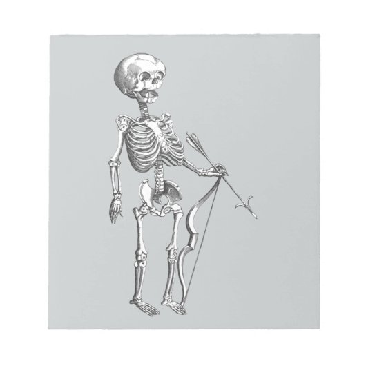 Bloc-note Archer squelette vintage (Devant)