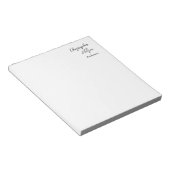 Bloc-note Architecte Blanc Noir Professionnel (Incliné)