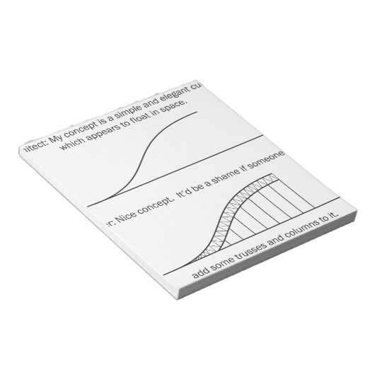 Bloc-note Architecte contre Ingénieur (Incliné)