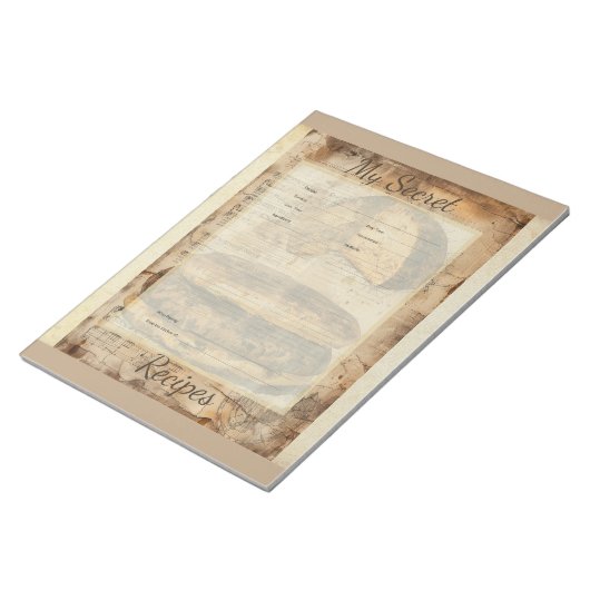 Bloc-note Arepa Bread Ephemera Collage Art (Incliné)