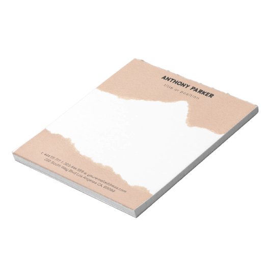 Bloc-note Arêtes déchirées en papier (Tourné)