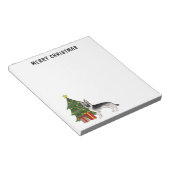 Bloc-note Argent gris argenté allemand berger arbre de Noël (Incliné)