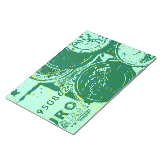 Bloc-note Argent vert (Incliné)