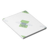 Bloc-note argent volant émoji (Incliné)