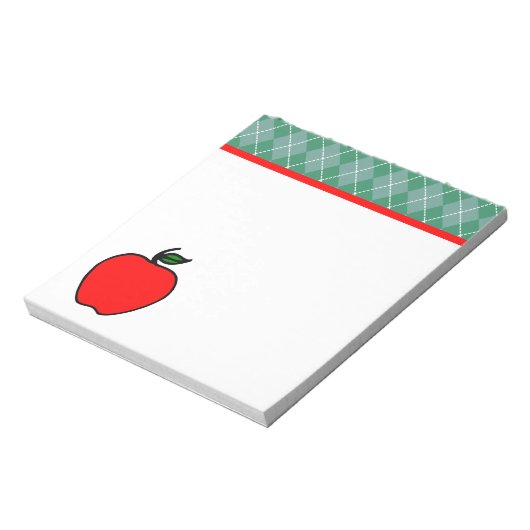 Bloc-note Argyle Apple Teacher's School Notepad Cadeau (Tourné)