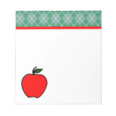 Bloc-note Argyle Apple Teacher's School Notepad Cadeau (Devant)