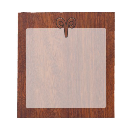 Bloc-note Aries Connectez-vous sur l'acajou comme décor impr (Devant)