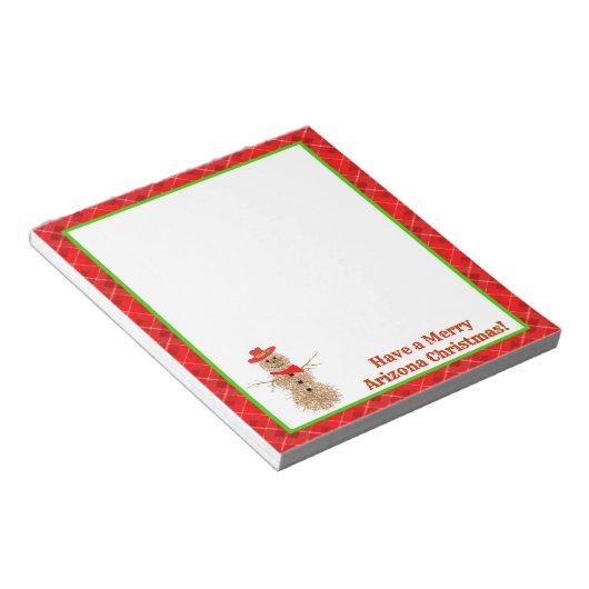 Bloc-note Arizona Tumbleweed Snowman Notepad de Noël (Incliné)