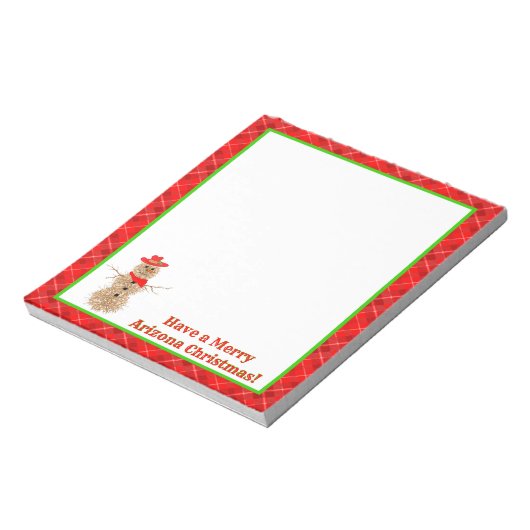 Bloc-note Arizona Tumbleweed Snowman Notepad de Noël (Tourné)