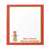 Bloc-note Arizona Tumbleweed Snowman Notepad de Noël (Devant)