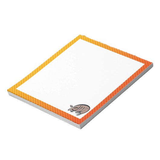 Bloc-note Armadillo mignon ; orange jaune (Tourné)