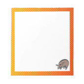 Bloc-note Armadillo mignon ; orange jaune (Devant)