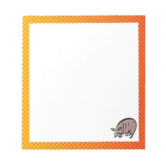 Bloc-note Armadillo mignon ; orange jaune (Devant)
