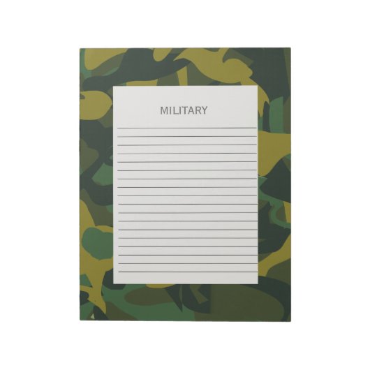 Bloc-note Armée militaire de Camouflage (Tourné)