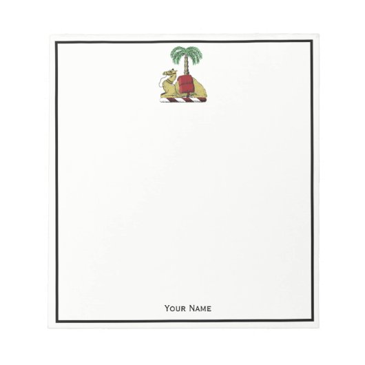 Bloc-note Armoiries en couleur héraldique de palmier (Devant)